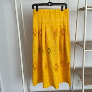Hand Sewn Yellow Maxi Cotton (100%) Skirt